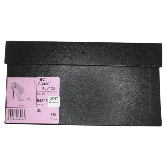 CHANEL Quilted Leather Peep Toe D'Orsay Stiletto Pumps (EU 38) - Picture 11 of 14